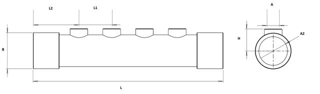 Kraftige manifolds (rustfrit stål)