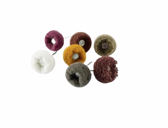 Abrasive fleece, shank Ø 3 mm, triple-layer