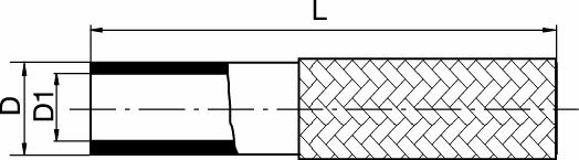 Slange - VITON/FKM- Med rusftfri omflet