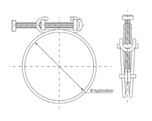 Slangebånd til spiral slange