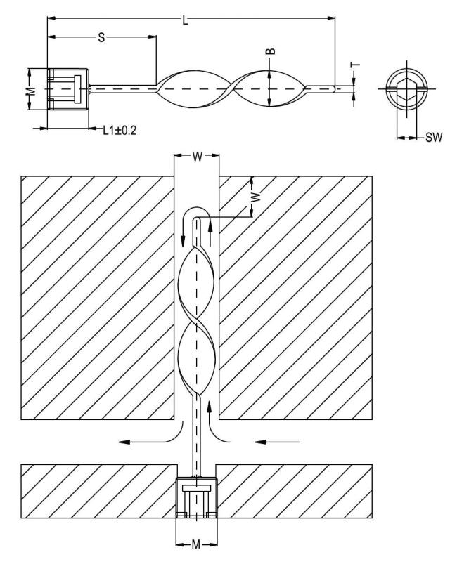 Spiral skillebalde