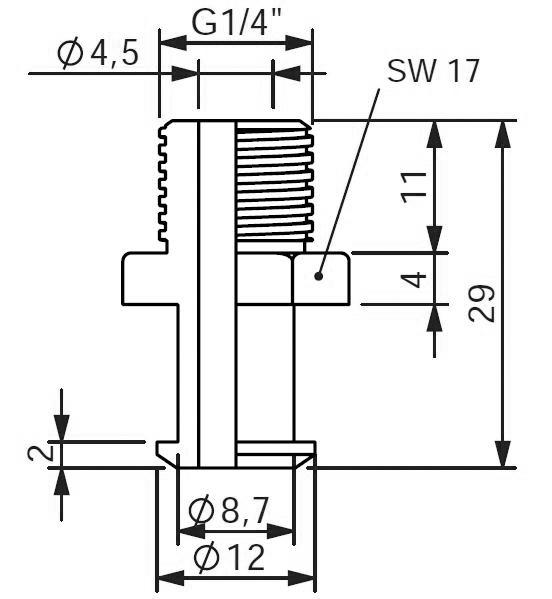 Fittings for sugekop 1,5 bælg Ø42