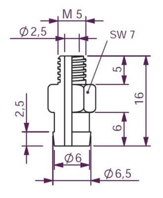 Fittings for sugekop 1,5 bælg Ø11, Ø25