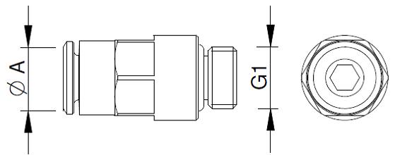 Push in Fitting, Lige Type 