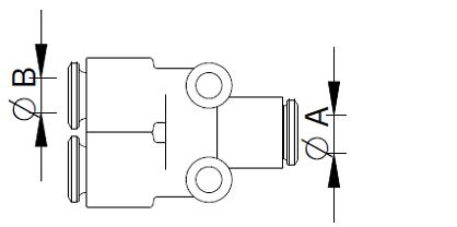 Push in Fitting, Y tilslutning