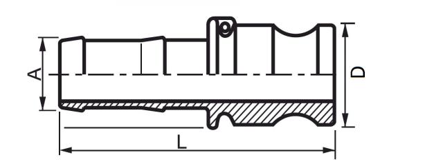 Nippel for slange Type E