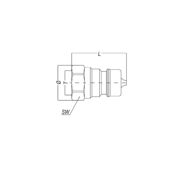 Hydraulisk nippel ISO A