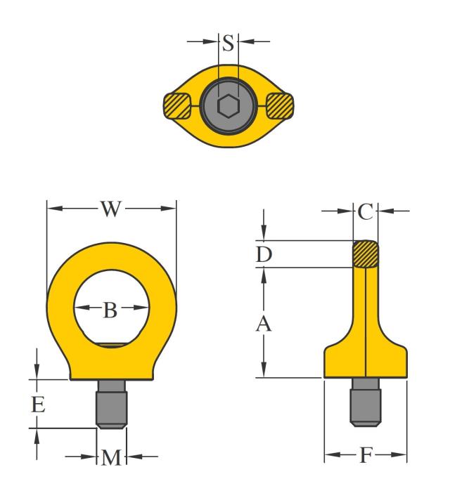 Drejbar løftebolt M8