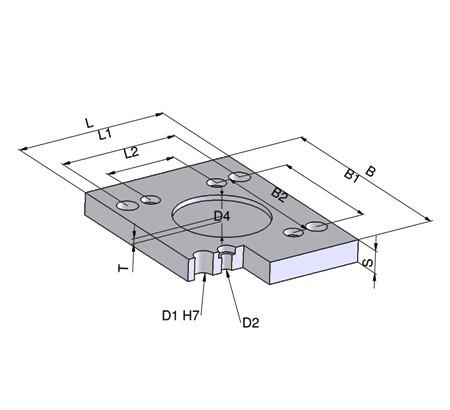 KE 1001 Clamping Plates with Recess