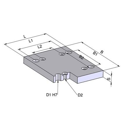 KE 1002 Clamping Plates without Recess