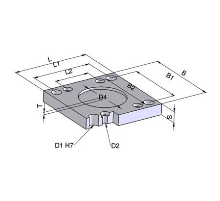 KE 1003 Clamping Plates with Recess (without overhang)