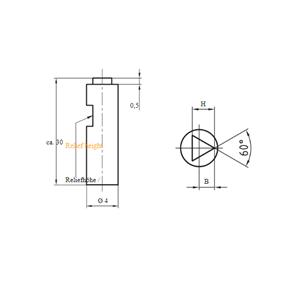 Electrode for arrow marking