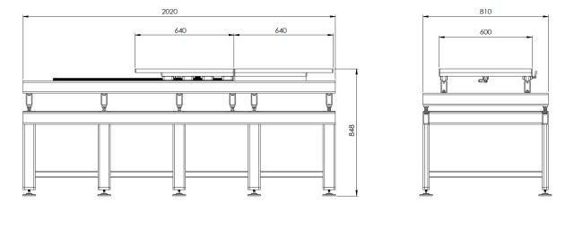 Form bord 6T med M8 gevind plader og 1 smedet beslag
