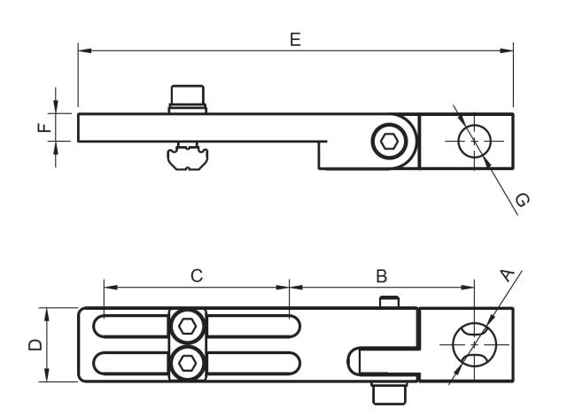 Sugekop Montering Beslag - Long, drejbar Head