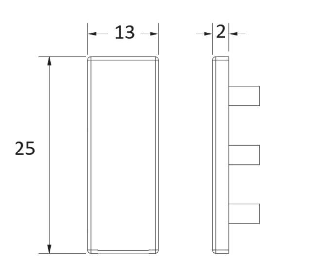 Indsats pude, Viton, 25x13x2 for gribere GZ2016 & PG-20, PG-2