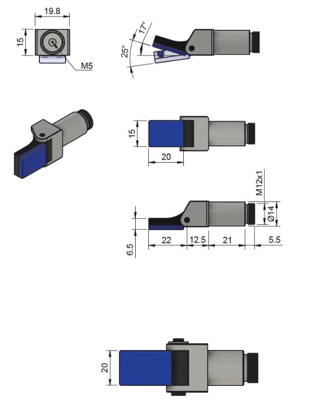 Finger Gribere 20-25°
